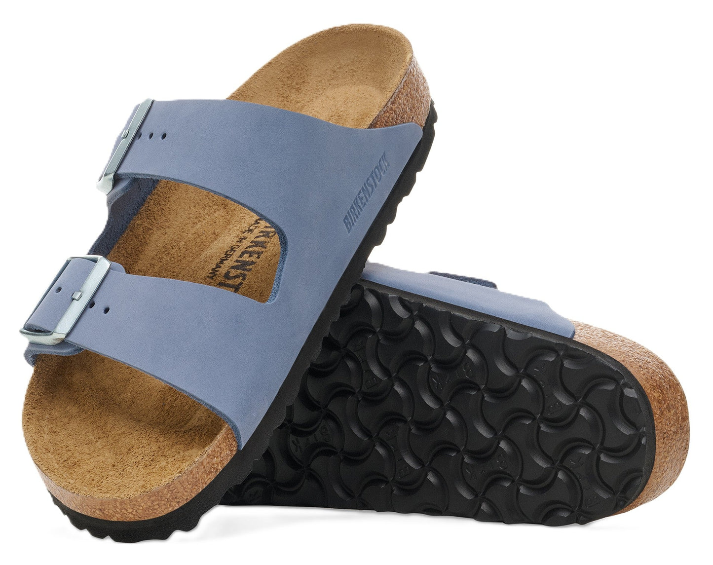 Birkenstock Arizona Sandals - Stone Blue Nubuck Leather | Comfortable Cork Footbed - Grady’s Feet Essentials - Birkenstock