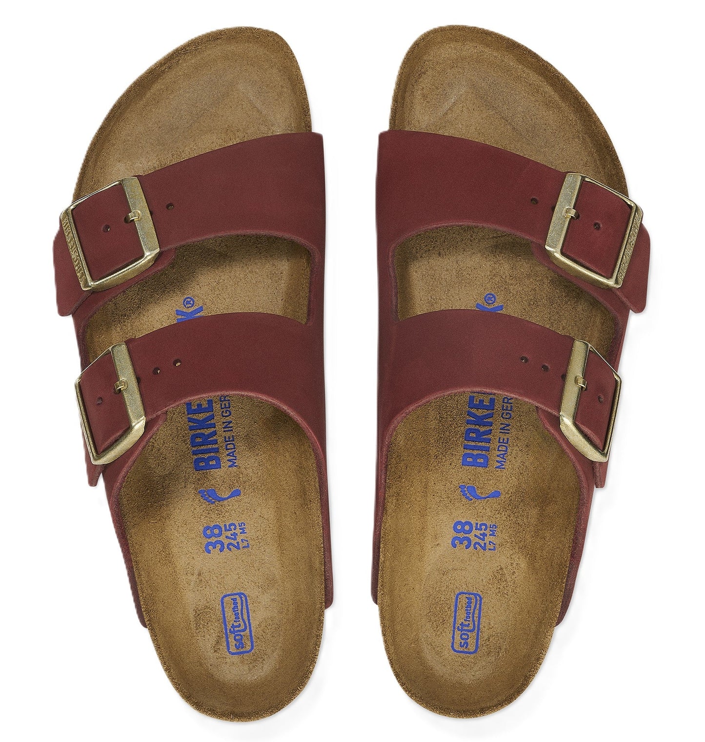 Birkenstock Arizona Sandals - Zinfandel Nubuck Leather (Soft Footbed) - Grady’s Feet Essentials - Birkenstock