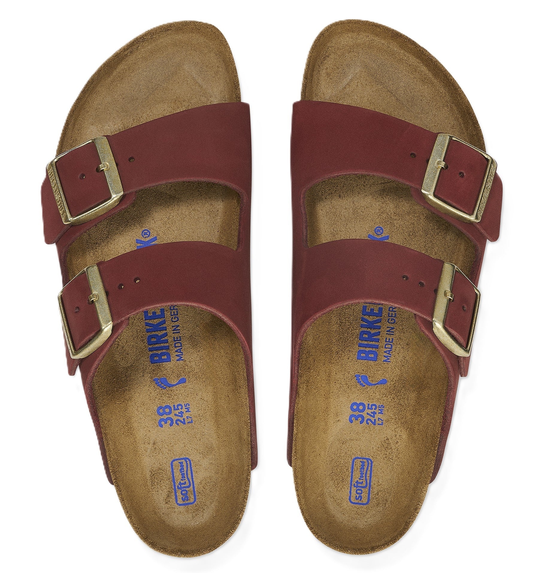 Birkenstock Arizona Sandals - Zinfandel Nubuck Leather (Soft Footbed) - Grady’s Feet Essentials - Birkenstock