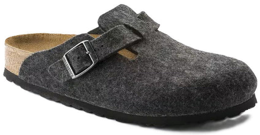 Birkenstock Boston Clog - Anthracite Wool Felt | Comfortable Cork Footbed - Grady’s Feet Essentials - Birkenstock