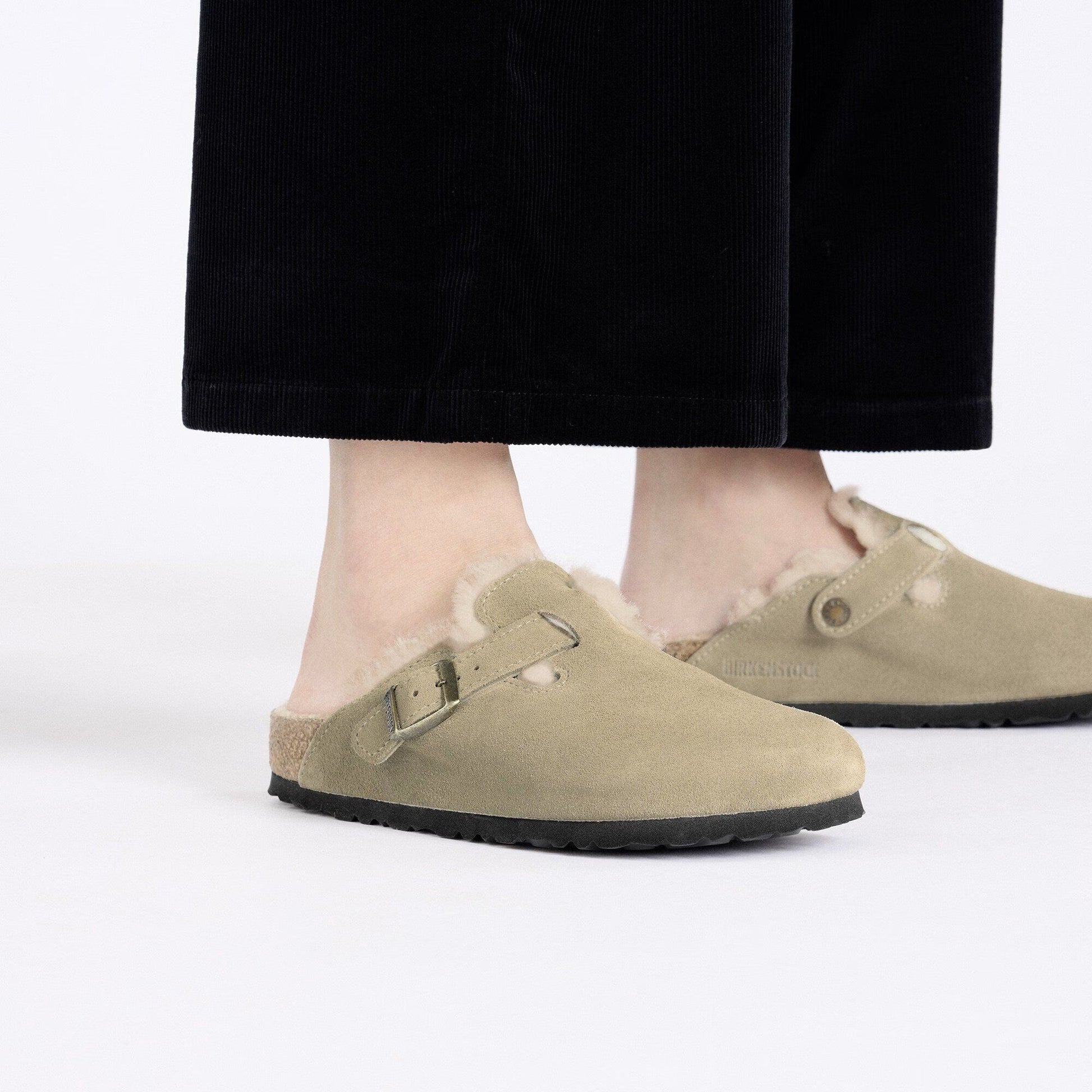 Birkenstock Boston Clog - Taupe Suede Leather | Cozy Shearling Lining - Grady’s Feet Essentials - Birkenstock
