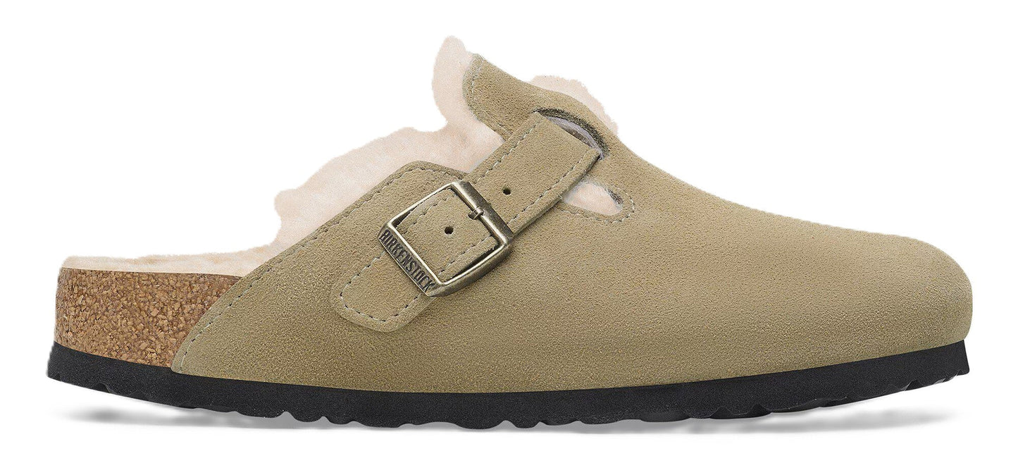 Birkenstock Boston Clog - Taupe Suede Leather | Cozy Shearling Lining - Grady’s Feet Essentials - Birkenstock