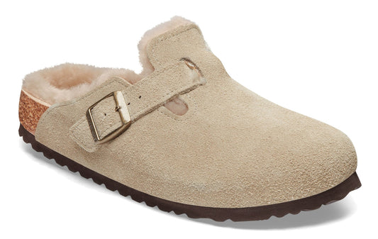 Birkenstock Boston Shearling Taupe Suede - Grady’s Feet Essentials - Birkenstock