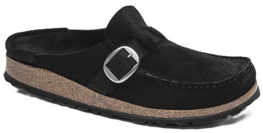 Birkenstock Buckley Clog - Black Suede Leather | Comfortable Cork Footbed - Grady’s Feet Essentials - Birkenstock