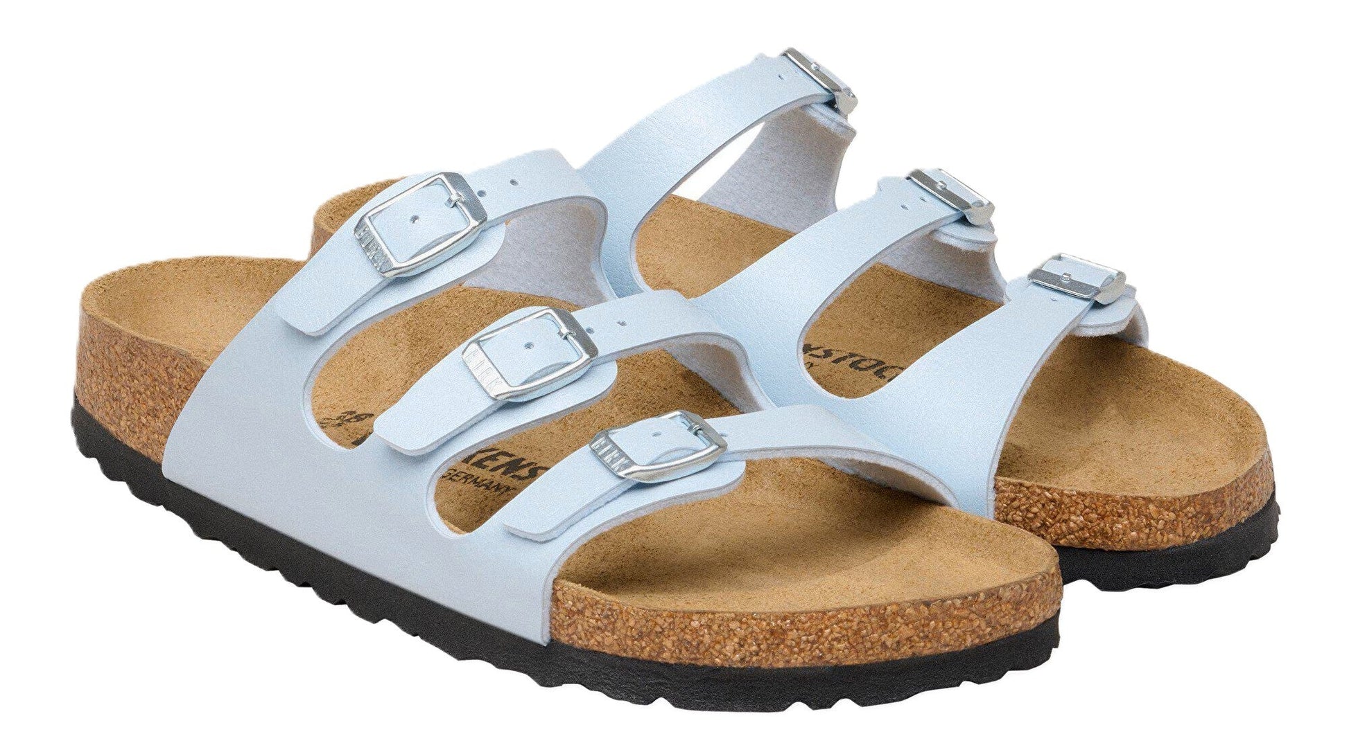Birkenstock Florida Sandals - Graceful Baby Blue Birko - Flor | Comfortable Cork Footbed - Grady’s Feet Essentials - Birkenstock