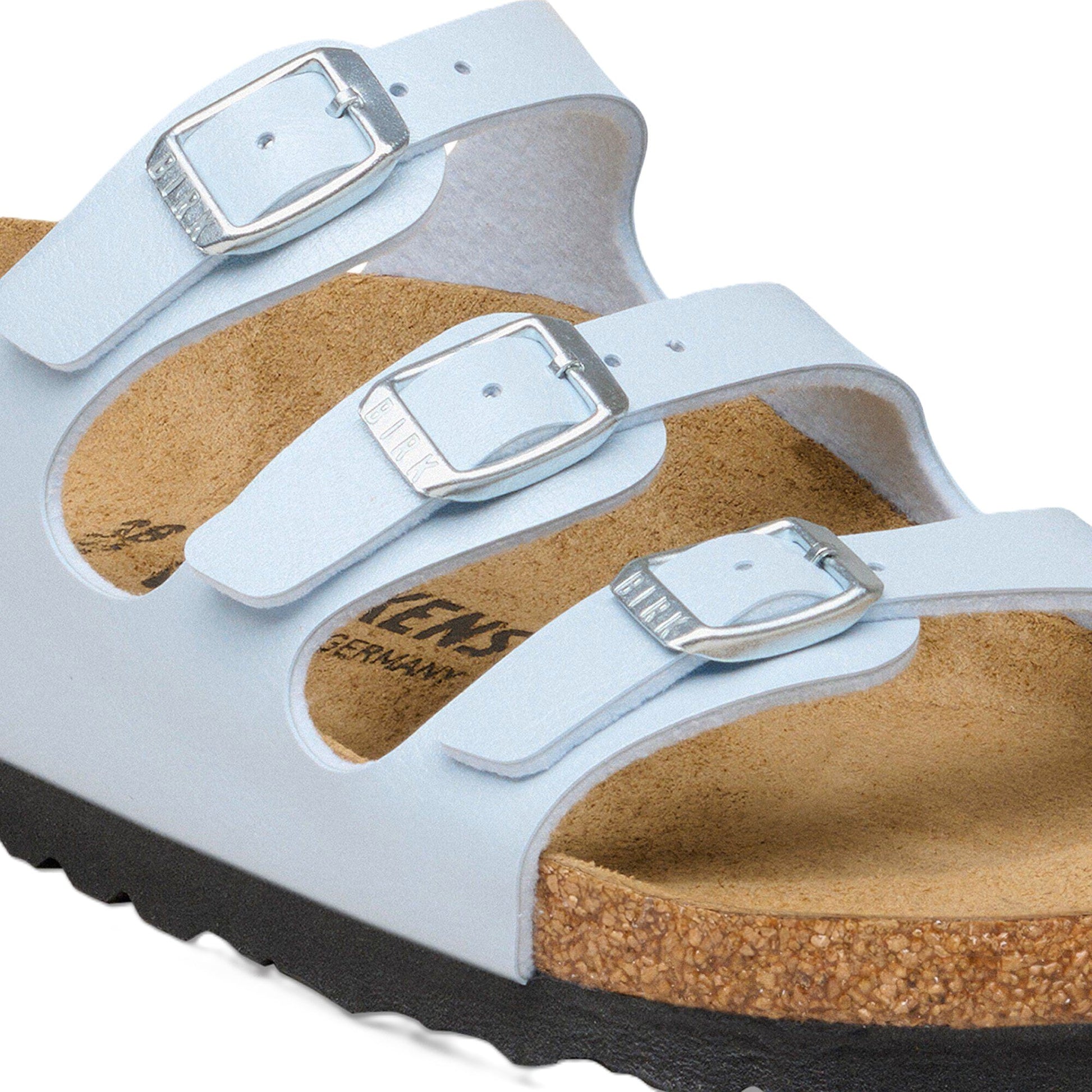 Birkenstock Florida Sandals - Graceful Baby Blue Birko - Flor | Comfortable Cork Footbed - Grady’s Feet Essentials - Birkenstock