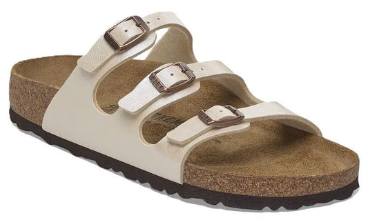 Birkenstock Florida Sandals - Graceful Pearl White Birko - Flor | Comfortable Cork Footbed - Grady’s Feet Essentials - Birkenstock