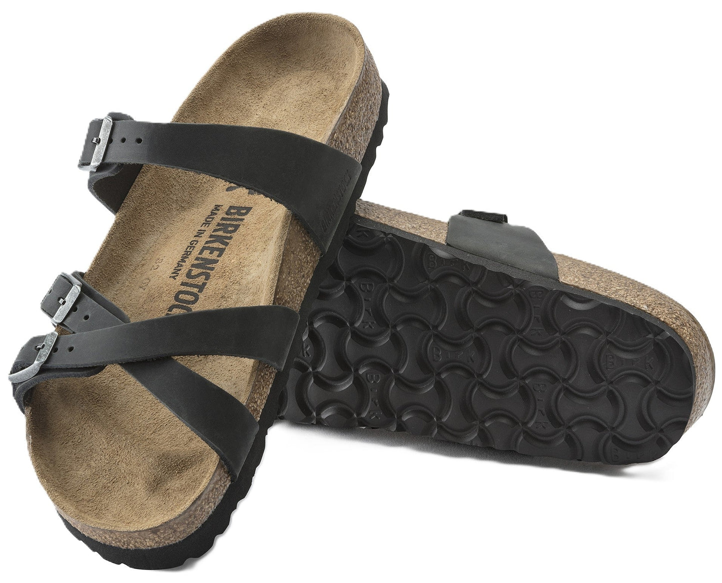 Birkenstock Franca Sandals - Black Oiled Leather | Comfortable Cork Footbed - Grady’s Feet Essentials - Birkenstock