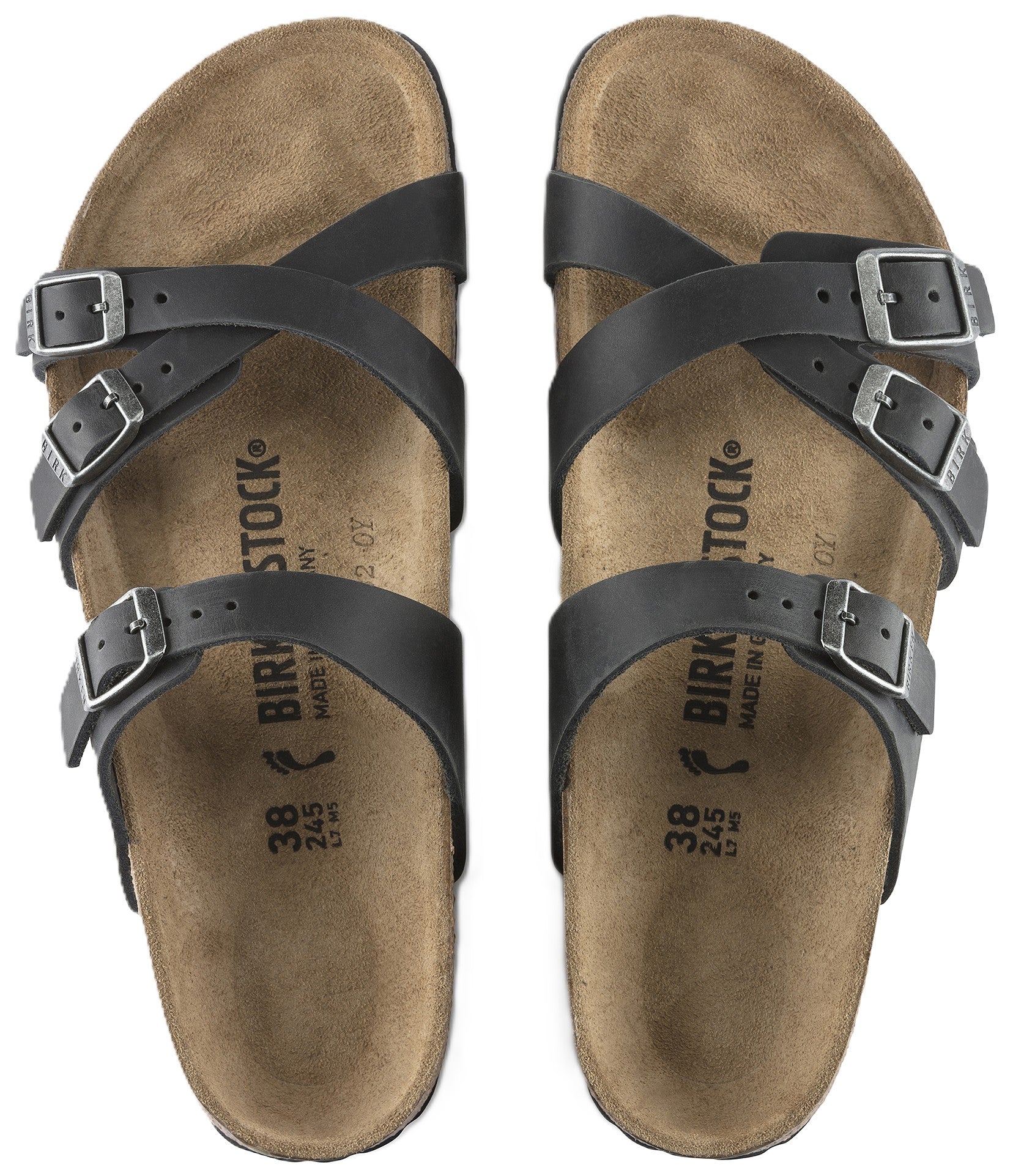 Birkenstock Franca Sandals - Black Oiled Leather | Comfortable Cork Footbed - Grady’s Feet Essentials - Birkenstock
