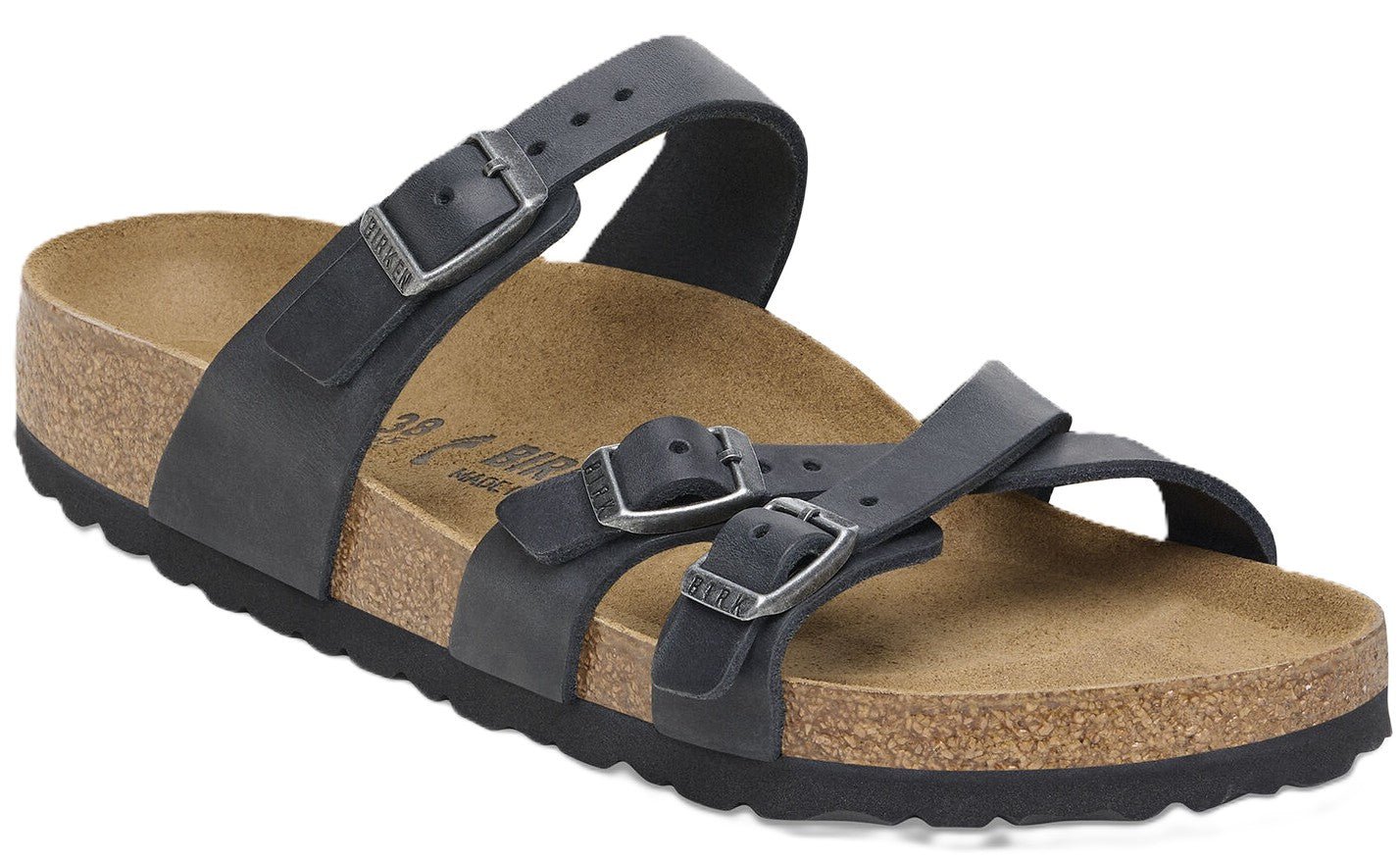 Birkenstock Franca Sandals - Black Oiled Leather | Comfortable Cork Footbed - Grady’s Feet Essentials - Birkenstock