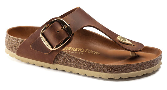 Birkenstock Gizeh Big Buckle Cognac Oiled Leather - Grady’s Feet Essentials - Birkenstock