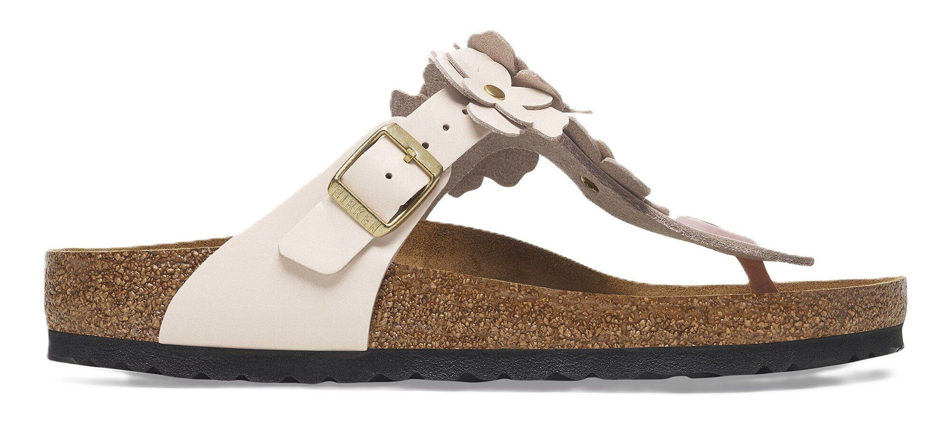 Birkenstock Gizeh Flower Sandals - Light Rose Leather | Comfortable Cork Footbed - Grady’s Feet Essentials - Birkenstock