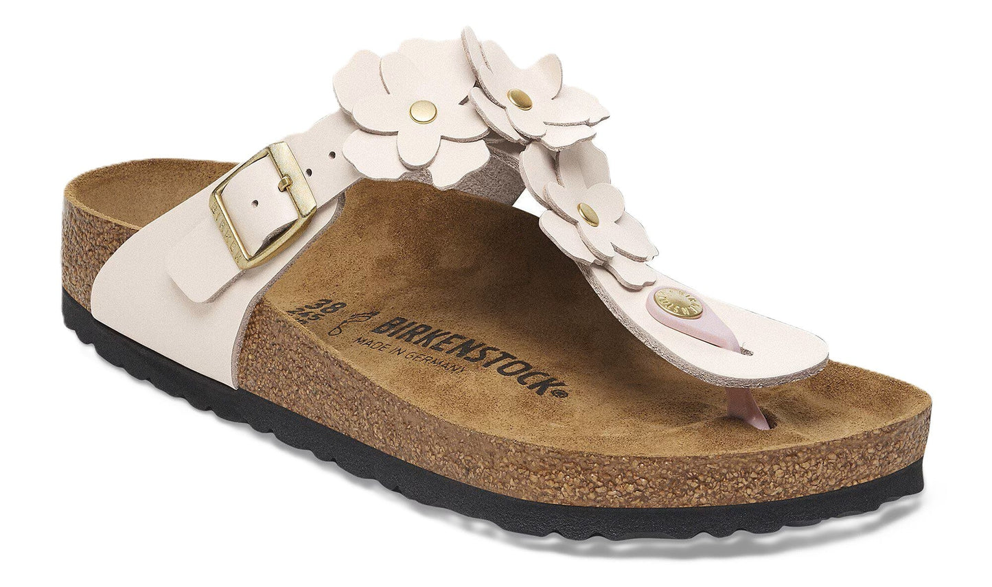 Birkenstock Gizeh Flower Sandals - Light Rose Leather | Comfortable Cork Footbed - Grady’s Feet Essentials - Birkenstock