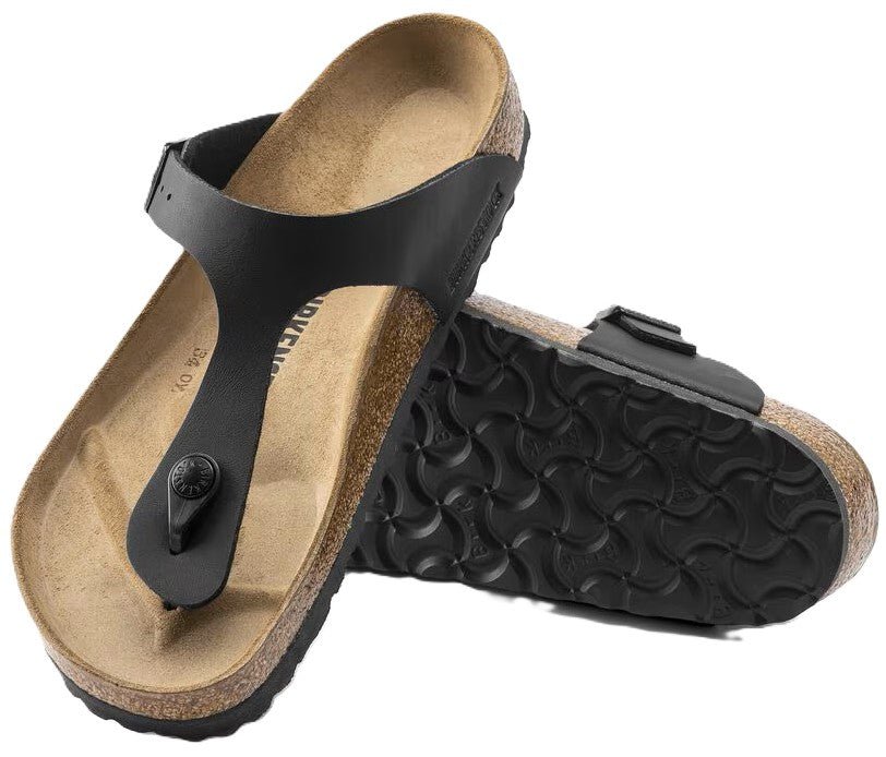 Birkenstock Gizeh Sandals - Black Birko - Flor | Comfortable Cork Footbed - Grady’s Feet Essentials - Birkenstock