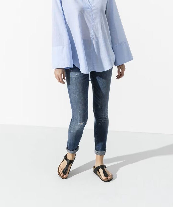 Birkenstock Gizeh Sandals - Black Birko - Flor | Comfortable Cork Footbed - Grady’s Feet Essentials - Birkenstock