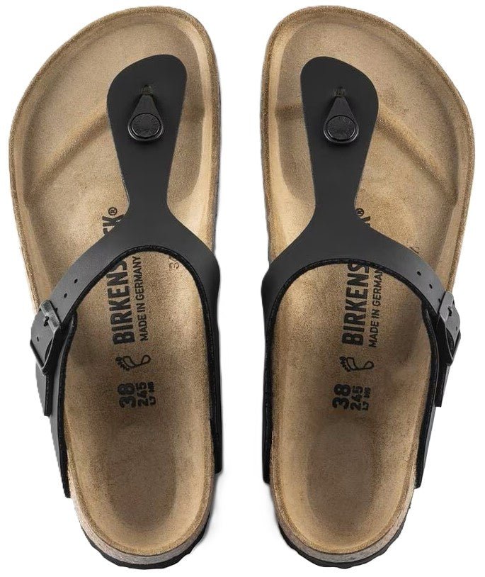 Birkenstock Gizeh Sandals - Black Birko - Flor | Comfortable Cork Footbed - Grady’s Feet Essentials - Birkenstock