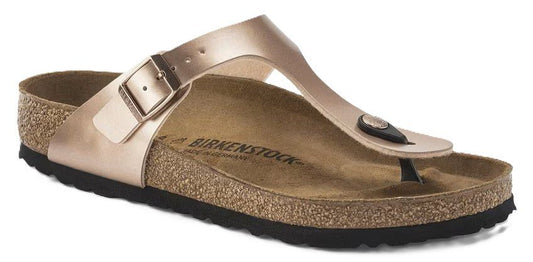 Birkenstock Gizeh Sandals - Metallic Copper Birko - Flor | Comfortable Cork Footbed - Grady’s Feet Essentials - Birkenstock