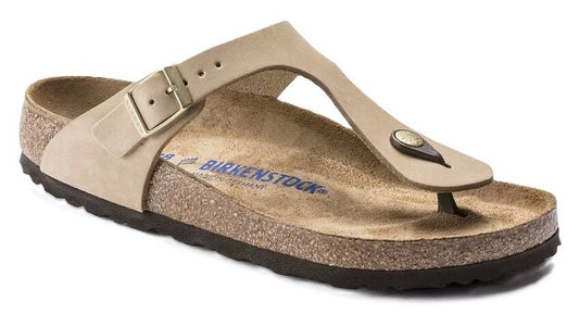 Birkenstock Gizeh Sandals - Sandcastle Nubuck Leather | Soft Footbed - Grady’s Feet Essentials - Birkenstock