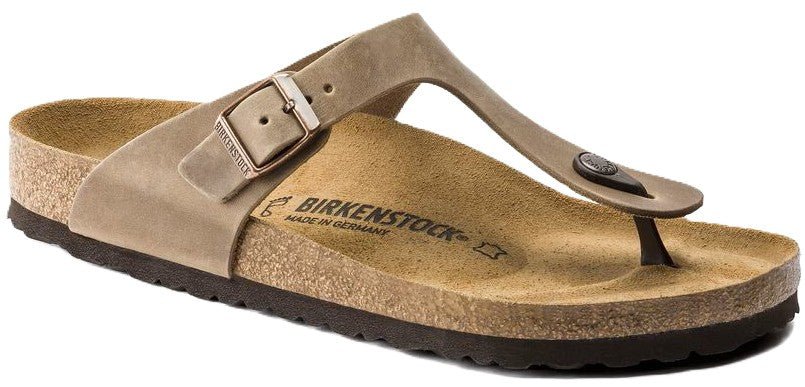 Birkenstock Gizeh Sandals - Tobacco Brown Oiled Leather | Comfortable Cork Footbed - Grady’s Feet Essentials - Birkenstock
