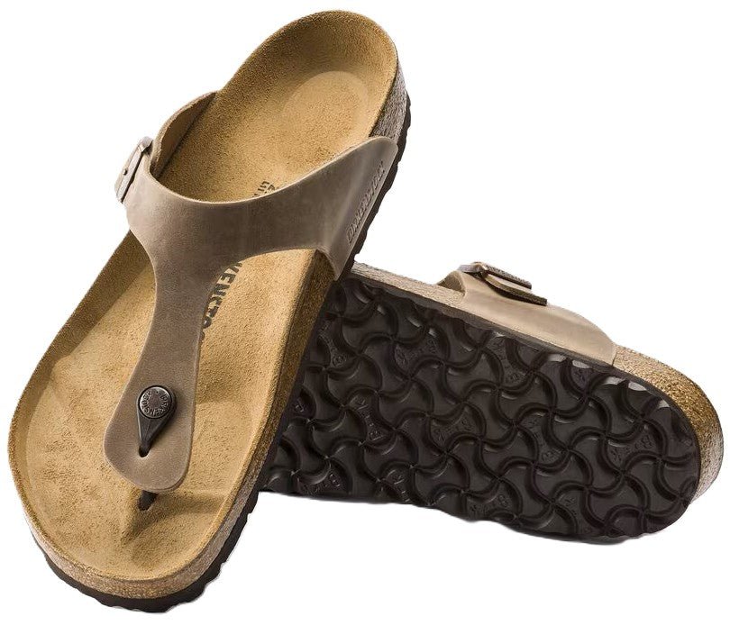 Birkenstock Gizeh Sandals - Tobacco Brown Oiled Leather | Comfortable Cork Footbed - Grady’s Feet Essentials - Birkenstock