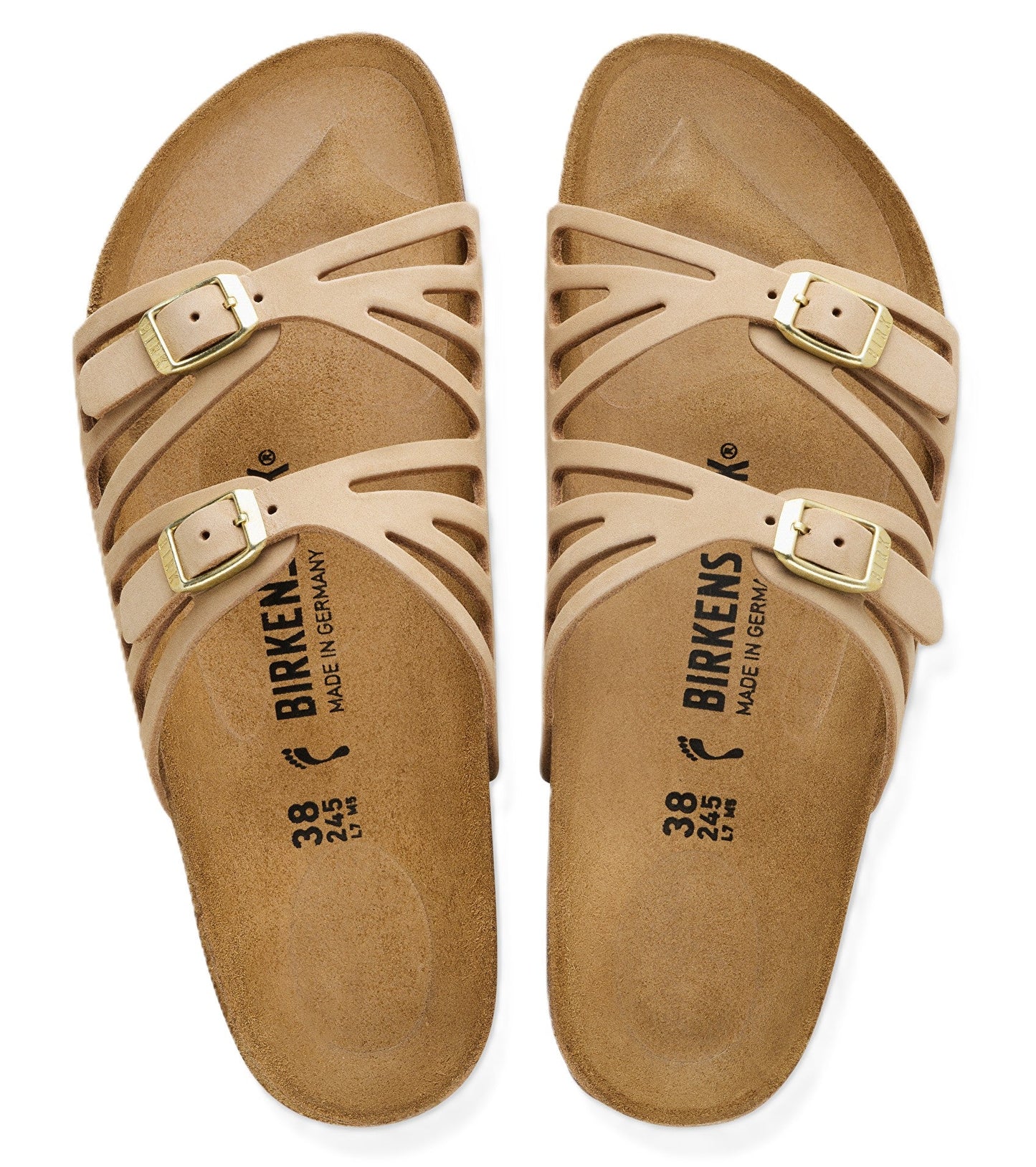 Birkenstock Granada Sandals - Sandcastle Nubuck Leather | Comfortable Cork Footbed - Grady’s Feet Essentials - Birkenstock