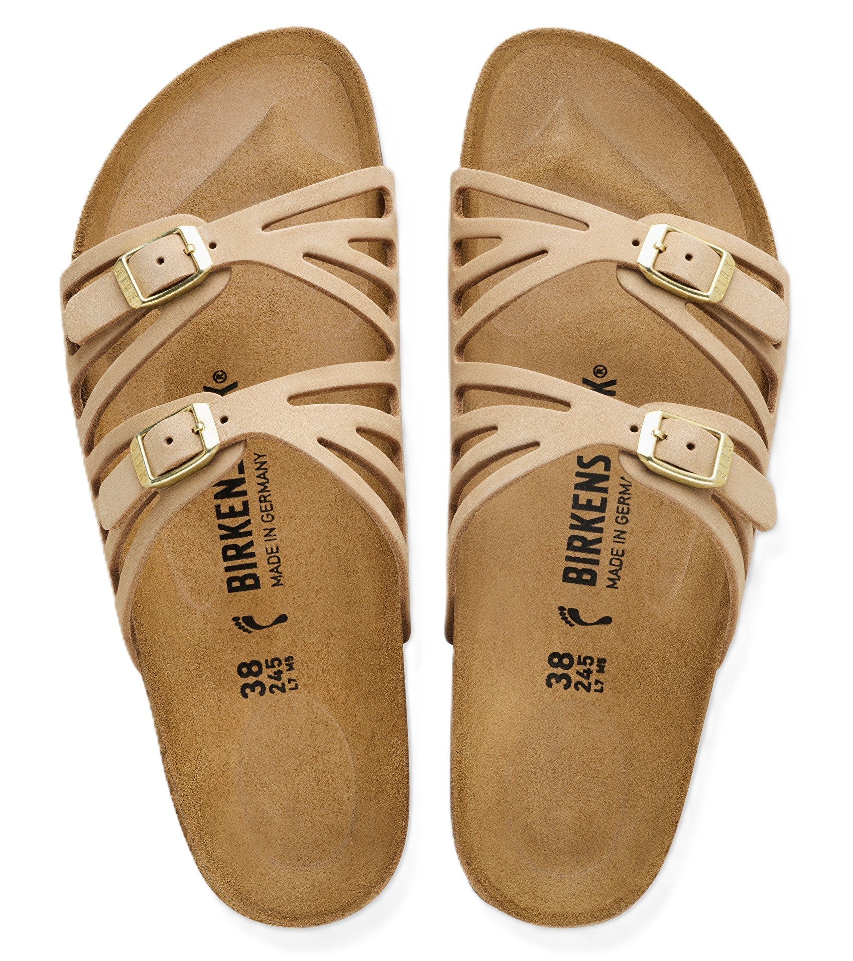 Birkenstock Granada Sandals - Sandcastle Nubuck Leather | Comfortable Cork Footbed - Grady’s Feet Essentials - Birkenstock