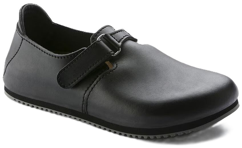 Birkenstock Linz Professional Shoe - Black Leather | Comfortable Cork Footbed - Grady’s Feet Essentials - Birkenstock