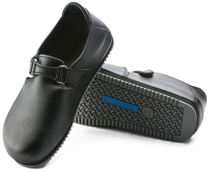 Birkenstock Linz Professional Shoe - Black Leather | Comfortable Cork Footbed - Grady’s Feet Essentials - Birkenstock