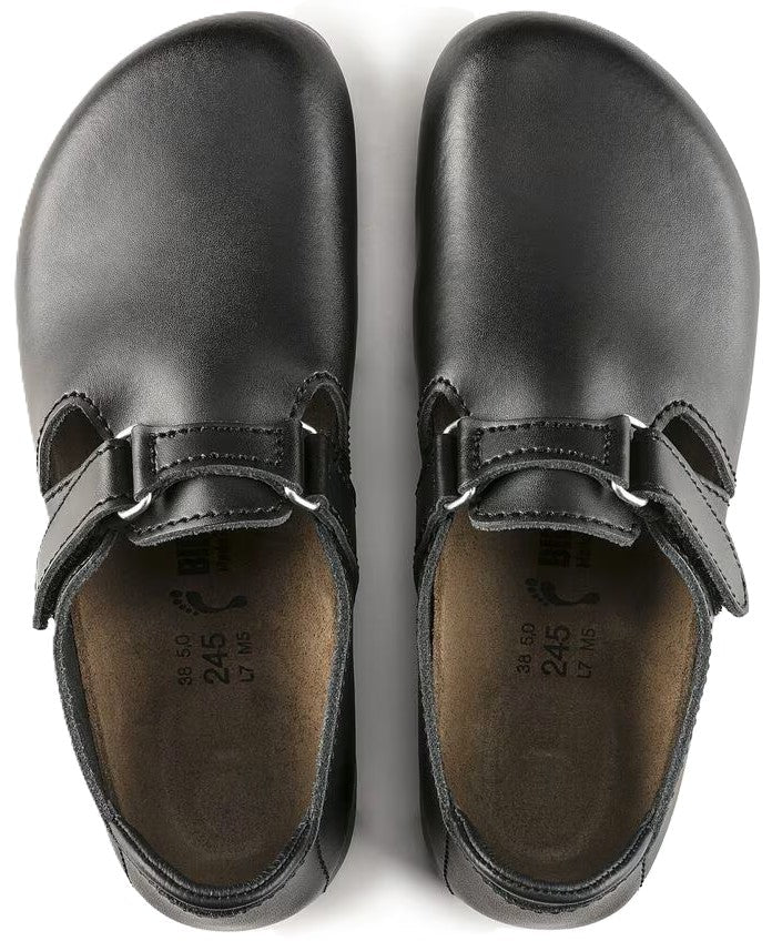 Birkenstock Linz Professional Shoe - Black Leather | Comfortable Cork Footbed - Grady’s Feet Essentials - Birkenstock