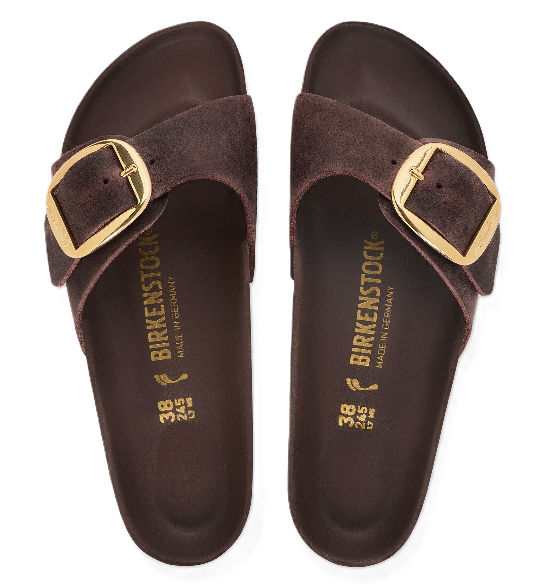Birkenstock Madrid Big Buckle Sandals - Habana Oiled Leather - Grady’s Feet Essentials - Birkenstock