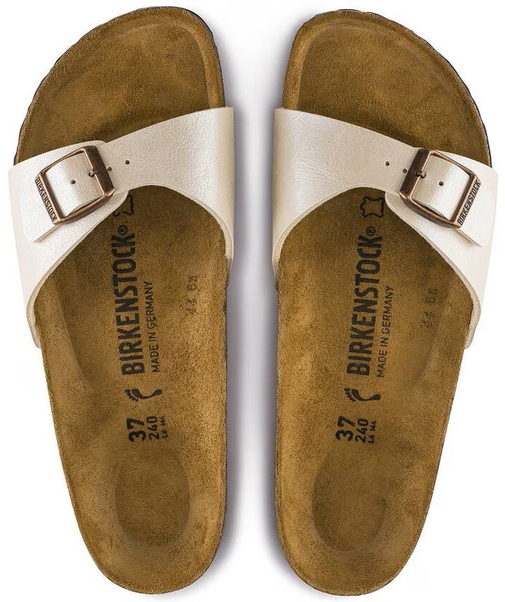 Birkenstock Madrid Sandals Graceful Pearl White Birko-Flor