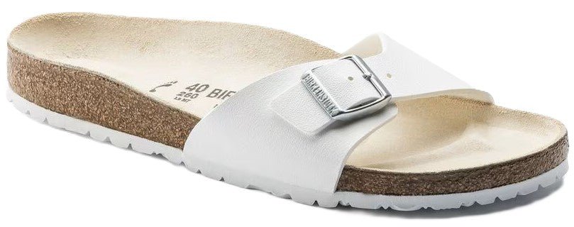Birkenstock Madrid Sandals - White Birko - Flor | Comfortable Cork Footbed - Grady’s Feet Essentials - Birkenstock