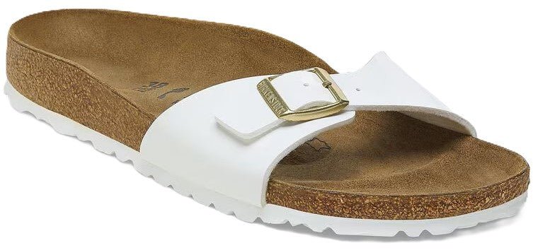 Birkenstock Madrid Sandals - White Patent Birko - Flor | Comfortable Cork Footbed - Grady’s Feet Essentials - Birkenstock