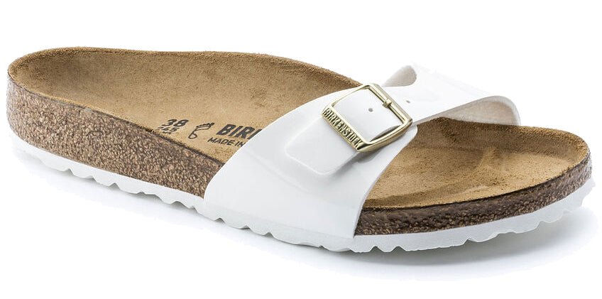 Birkenstock Madrid White Patent Birko - Flor - Grady’s Feet Essentials - Birkenstock