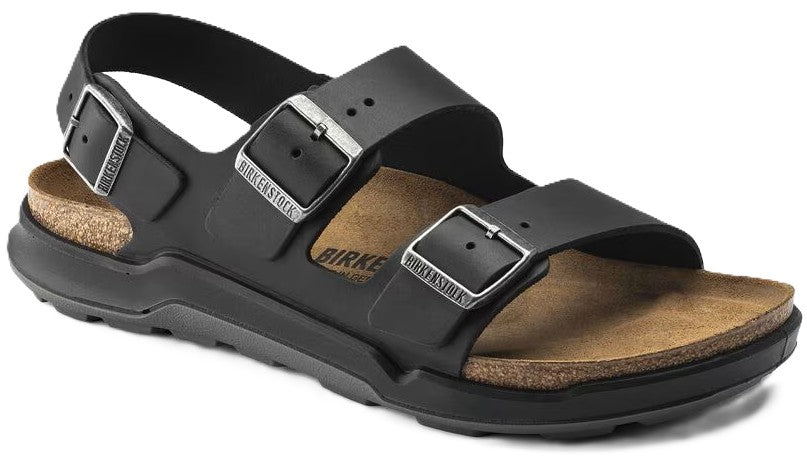 Birkenstock Milano Rugged Sandals - Black Oiled Leather | Polyurethane Sole - Grady’s Feet Essentials - Birkenstock