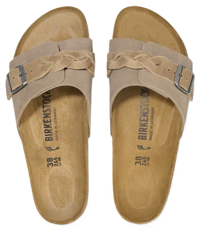 Birkenstock Oita Braid Sandals - Taupe Suede Leather | Comfortable Cork Footbed - Grady’s Feet Essentials - Birkenstock
