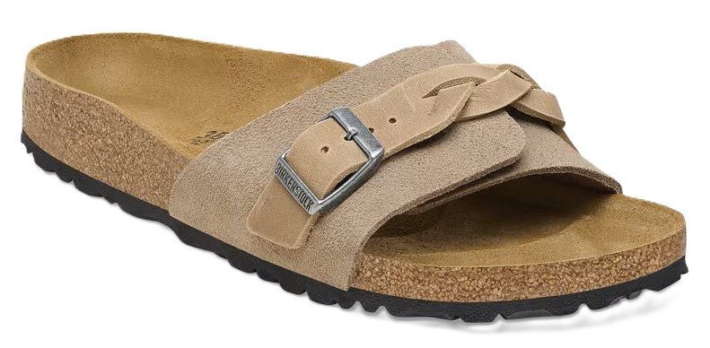 Birkenstock Oita Braid Sandals - Taupe Suede Leather | Comfortable Cork Footbed - Grady’s Feet Essentials - Birkenstock