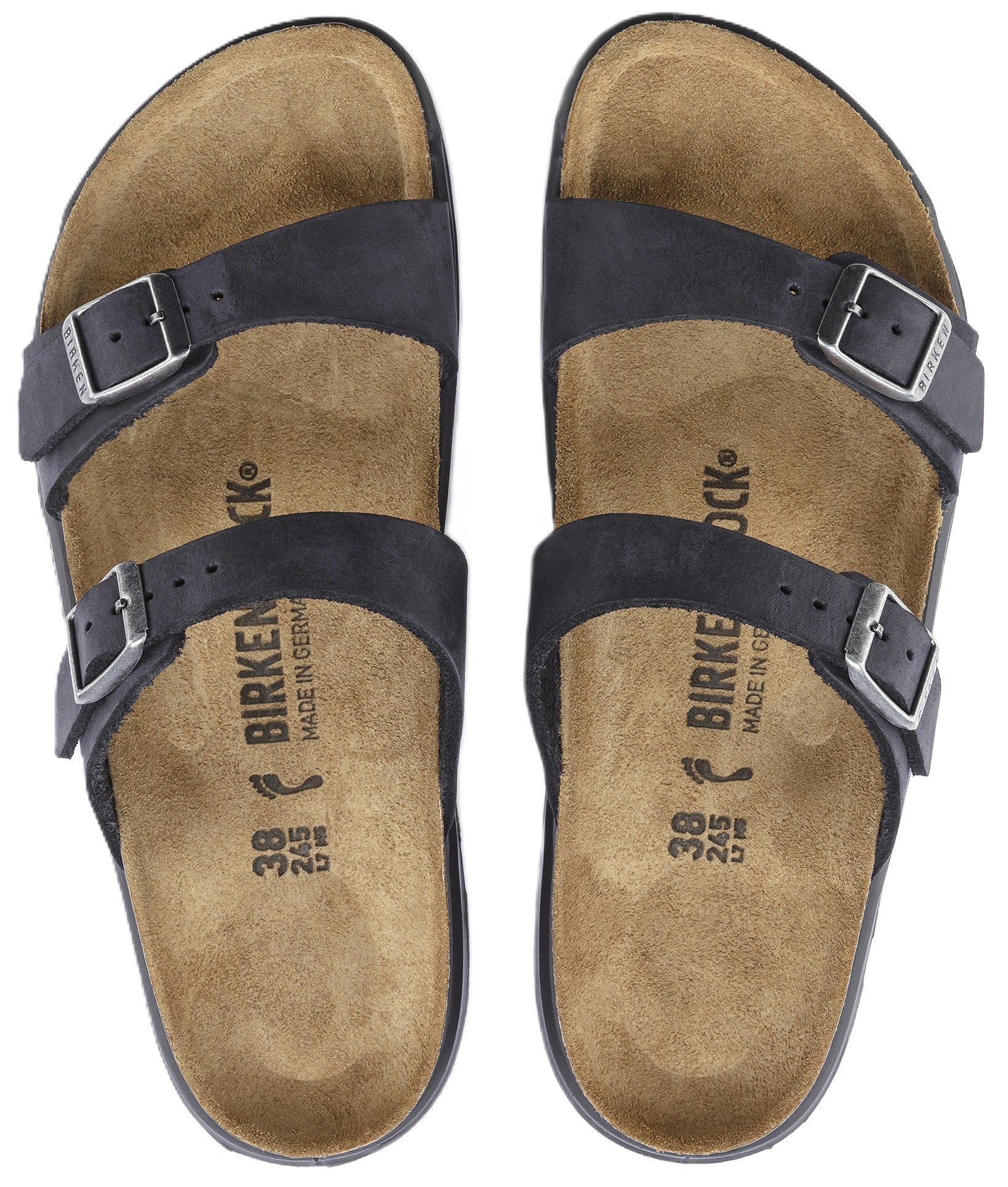 Birkenstock Sierra Crosstown Sandals - Black Oiled Leather | Polyurethane Sole - Grady’s Feet Essentials - Birkenstock