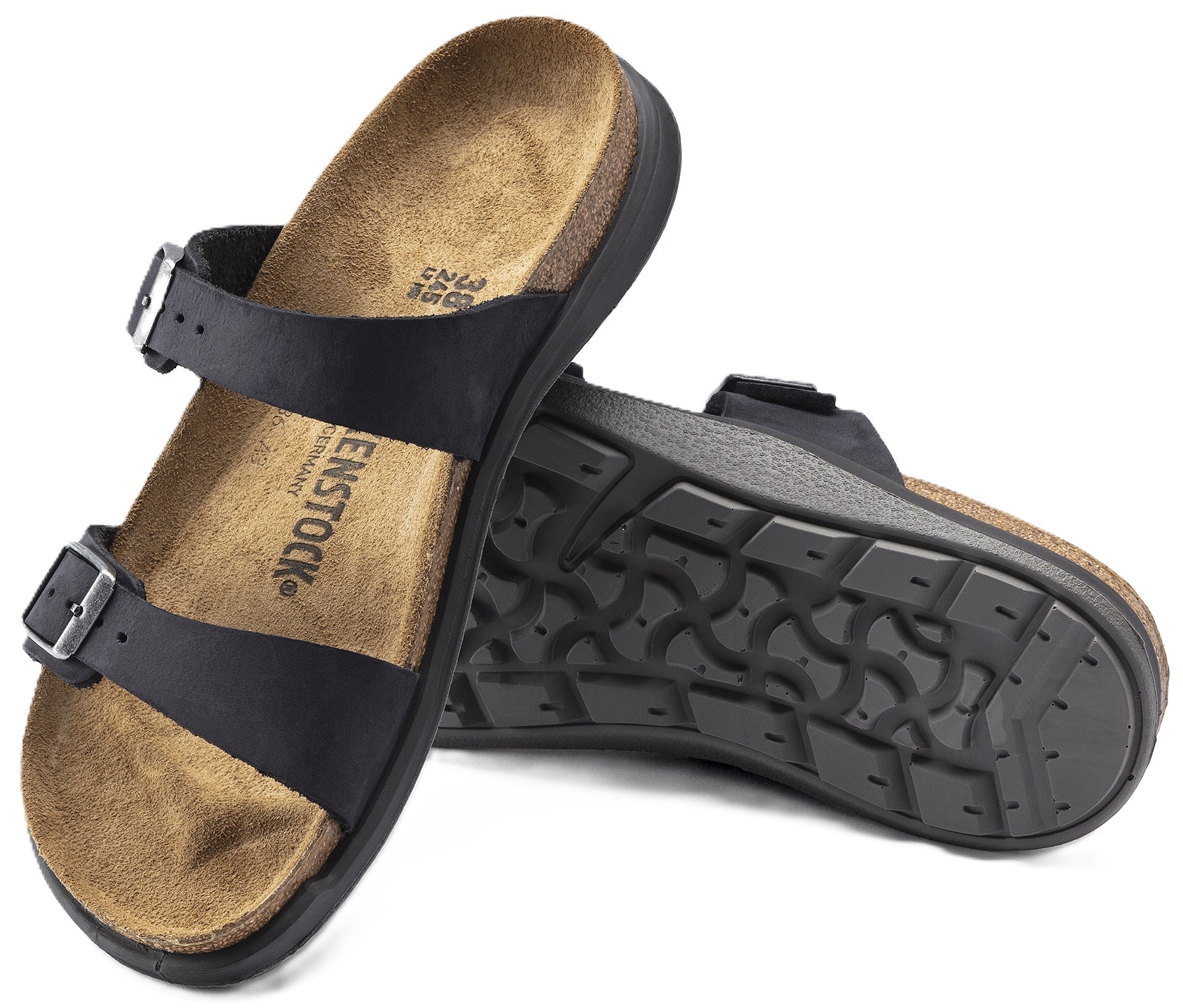 Birkenstock Sierra Crosstown Sandals - Black Oiled Leather | Polyurethane Sole - Grady’s Feet Essentials - Birkenstock