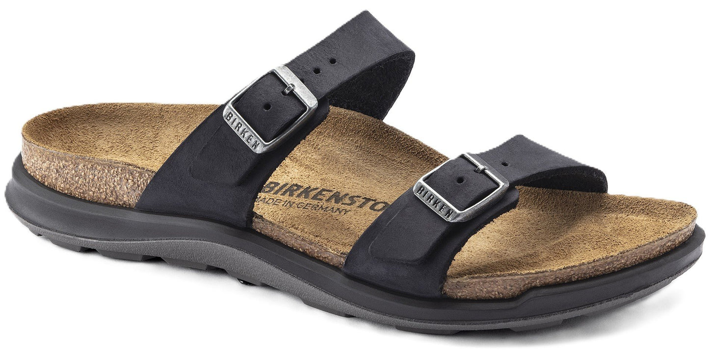 Birkenstock Sierra Crosstown Sandals - Black Oiled Leather | Polyurethane Sole - Grady’s Feet Essentials - Birkenstock