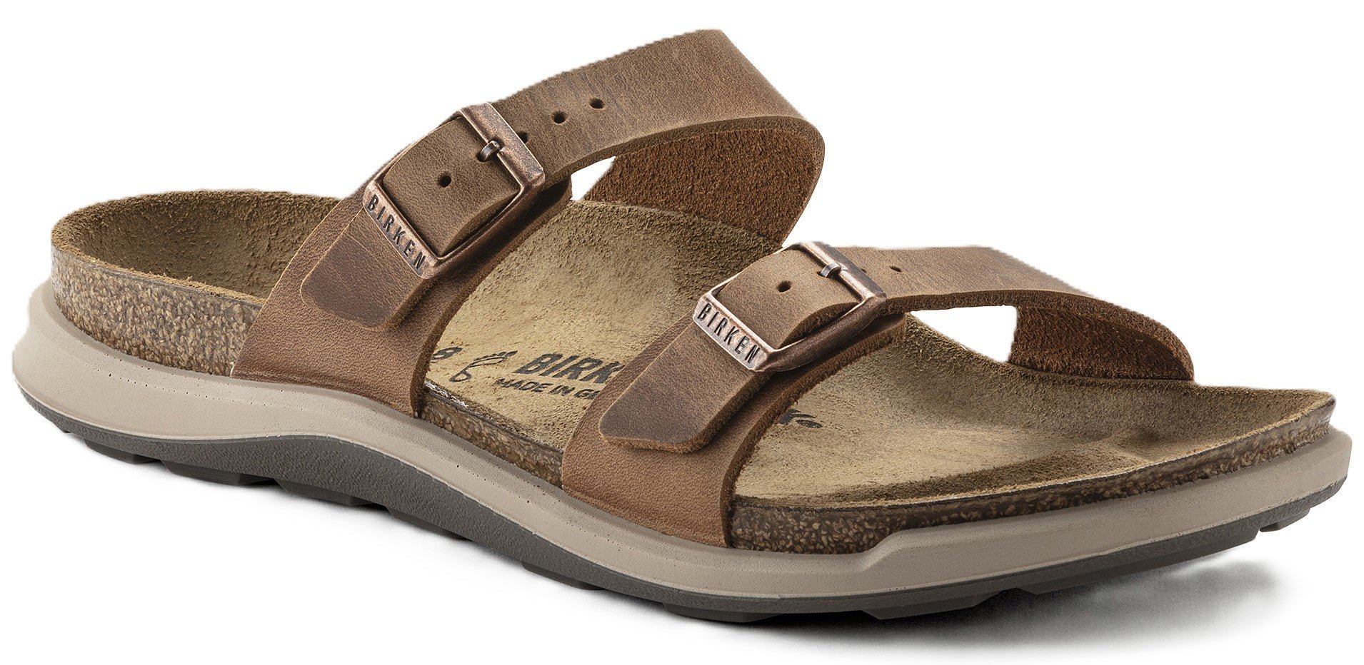 Birkenstock Sierra Crosstown Sandals - Ginger Brown Oiled Leather | Polyurethane Sole - Grady’s Feet Essentials - Birkenstock