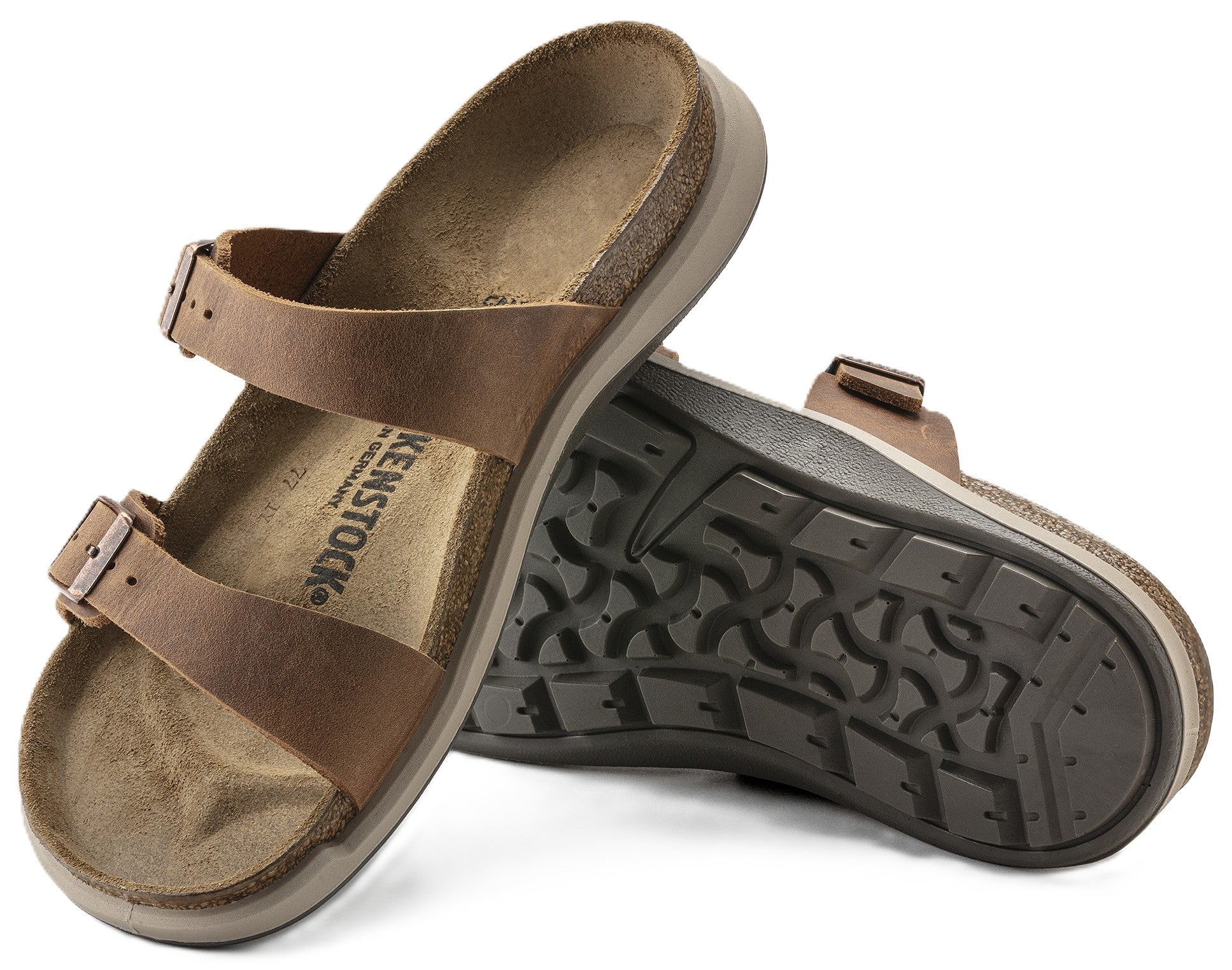 Birkenstock Sierra Crosstown Sandals - Ginger Brown Oiled Leather | Polyurethane Sole - Grady’s Feet Essentials - Birkenstock