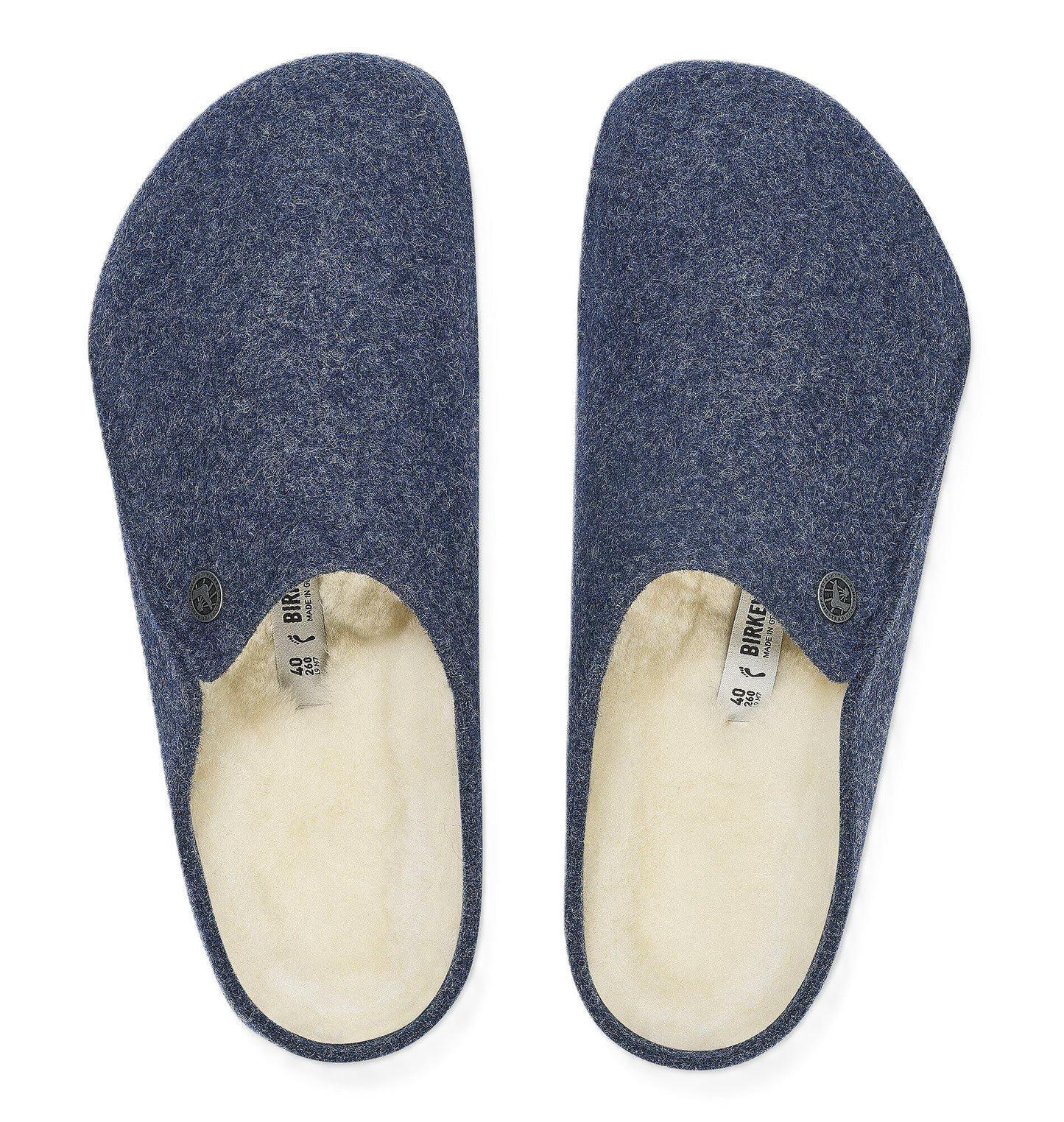 Birkenstock Zermatt Slipper - Dark Blue Wool Felt | Cozy Shearling Footbed - Grady’s Feet Essentials - Birkenstock