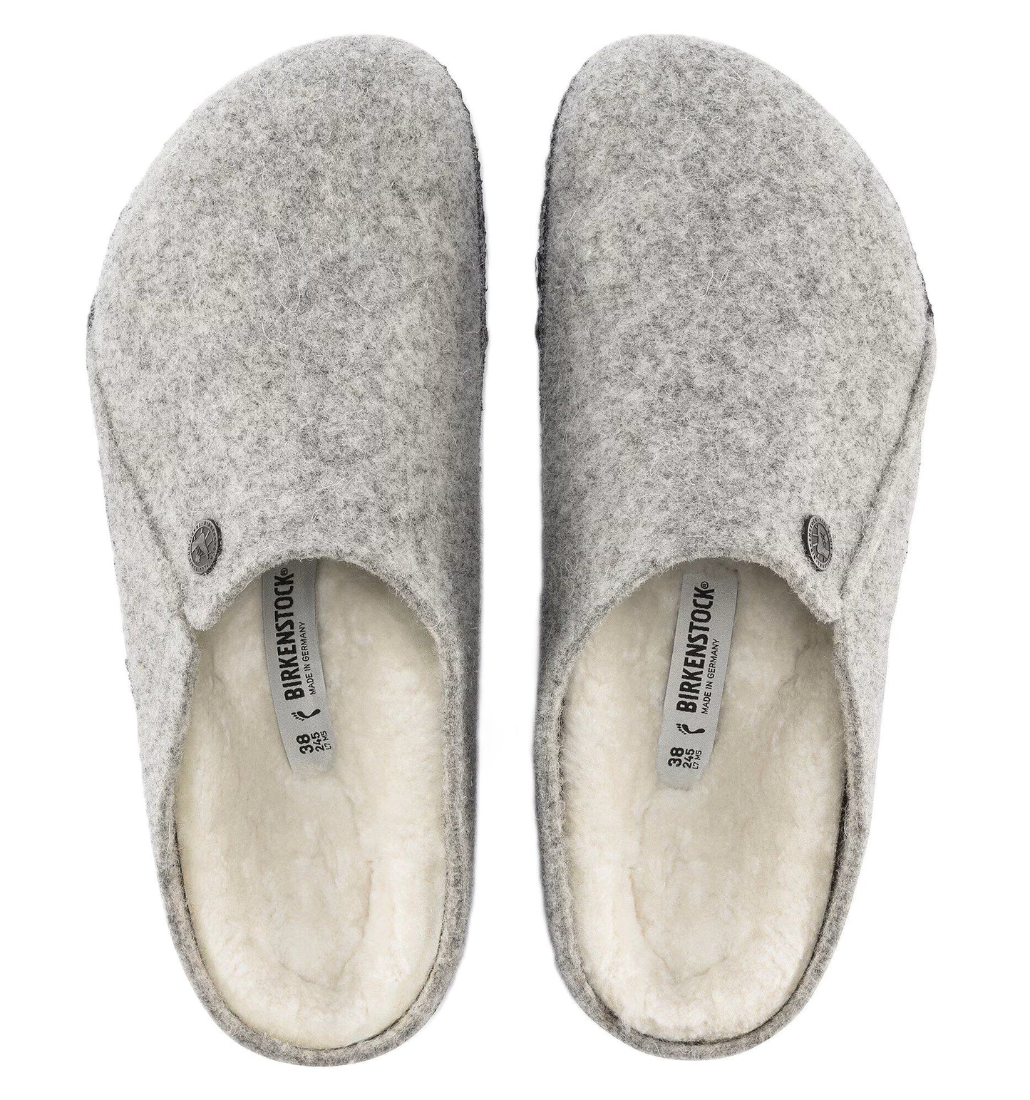 Birkenstock Zermatt Slipper - Light Grey Wool Felt | Cozy Shearling Footbed - Grady’s Feet Essentials - Birkenstock