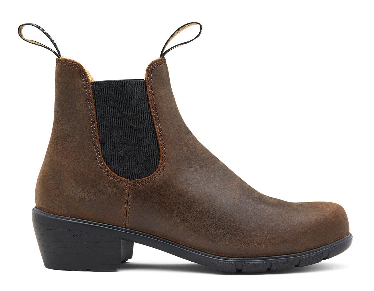 Blundstone 1673 Women's Series Heel - Antique Brown Leather| Lightweight, Durable Pull - On Boots - Grady’s Feet Essentials - Blundstone