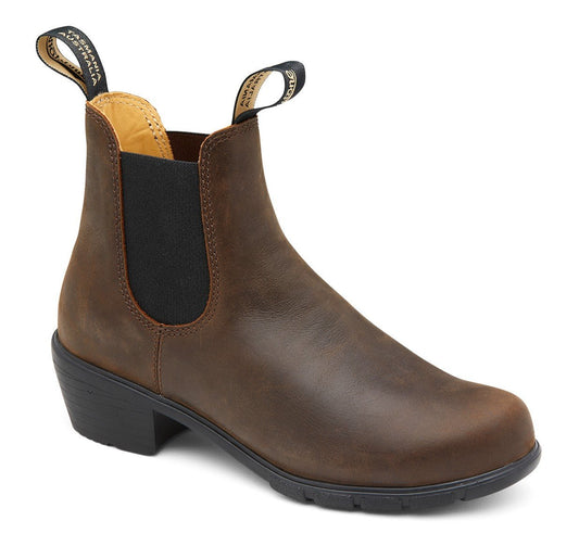 Blundstone 1673 Women's Series Heel - Antique Brown Leather| Lightweight, Durable Pull - On Boots - Grady’s Feet Essentials - Blundstone