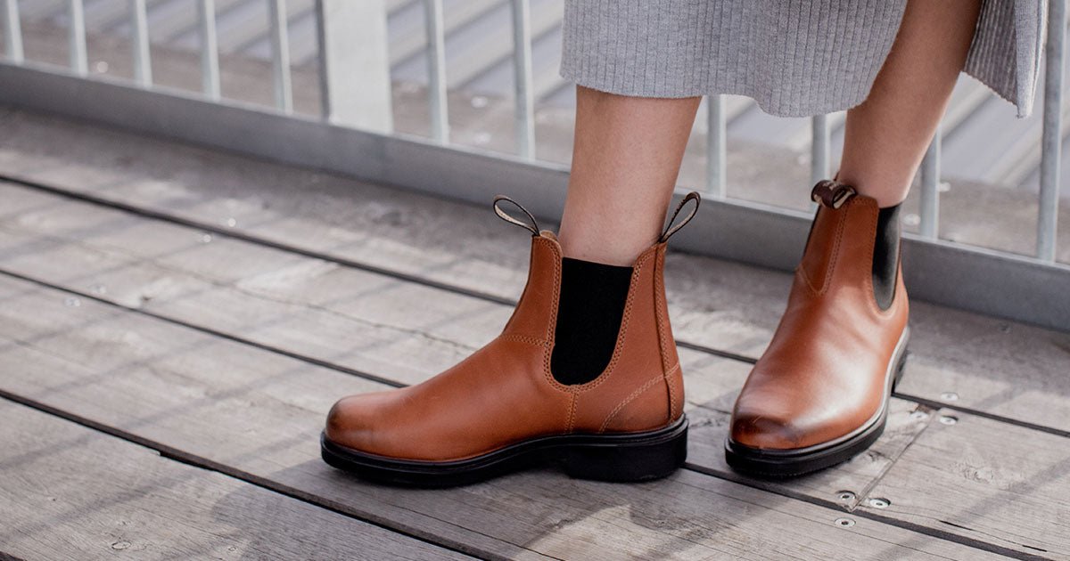 Blundstone Chisel Toe 2244 - Cognac Leather | Lightweight, Durable Pull - On Boots - Grady’s Feet Essentials - Blundstone