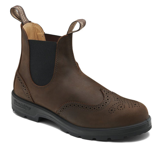 Blundstone Classic 2444 - Antique Brown Brogue Leather | Lightweight, Durable Pull - On Boots - Grady’s Feet Essentials - Blundstone