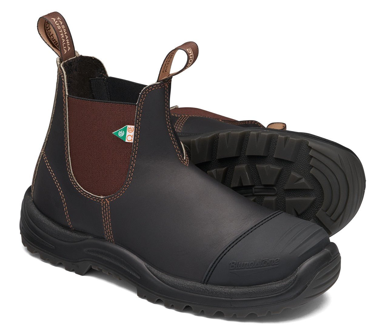 Blundstone CSA 167 - Stout Brown Leather | Work & Safety Boot Rubber Toe Cap - Grady’s Feet Essentials - Blundstone