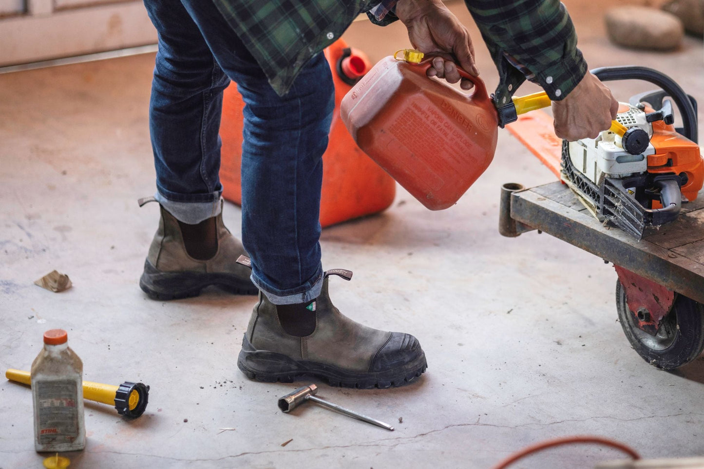 Blundstone CSA XFR 962 - Rustic Brown Leather | Work & Safety Boot Rubber Toe Cap - Grady’s Feet Essentials - Blundstone